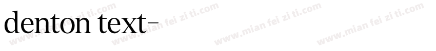 denton text字体转换